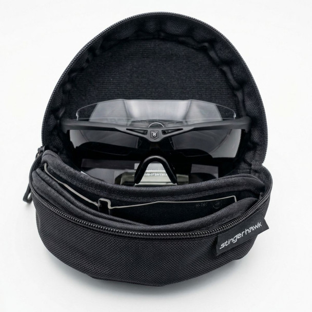 Revision StingerHawk Eyewear Inside its case