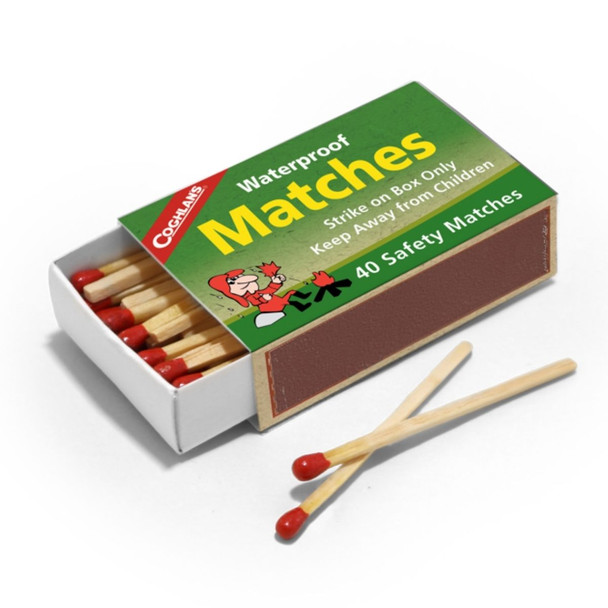 Close up of the singular box with 2 matches on the bottom right 