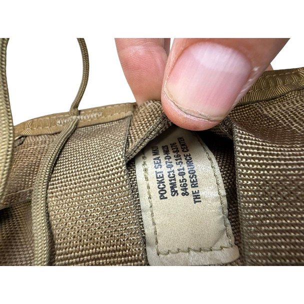 close up of the identification tag