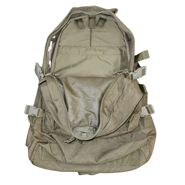 USGI MOLLE II 3-Day Assault Pack hydration pocket and large main compartment 