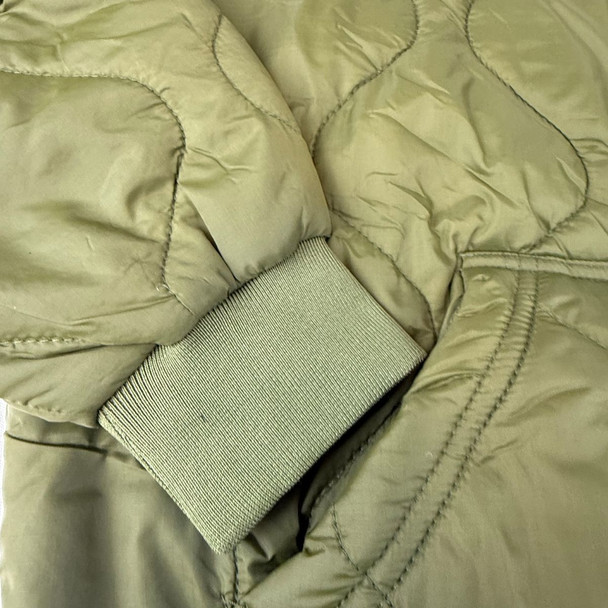 the durable cuff of the olive hoodie 