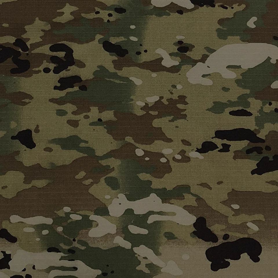 Close-up of multicam camouflage fabric