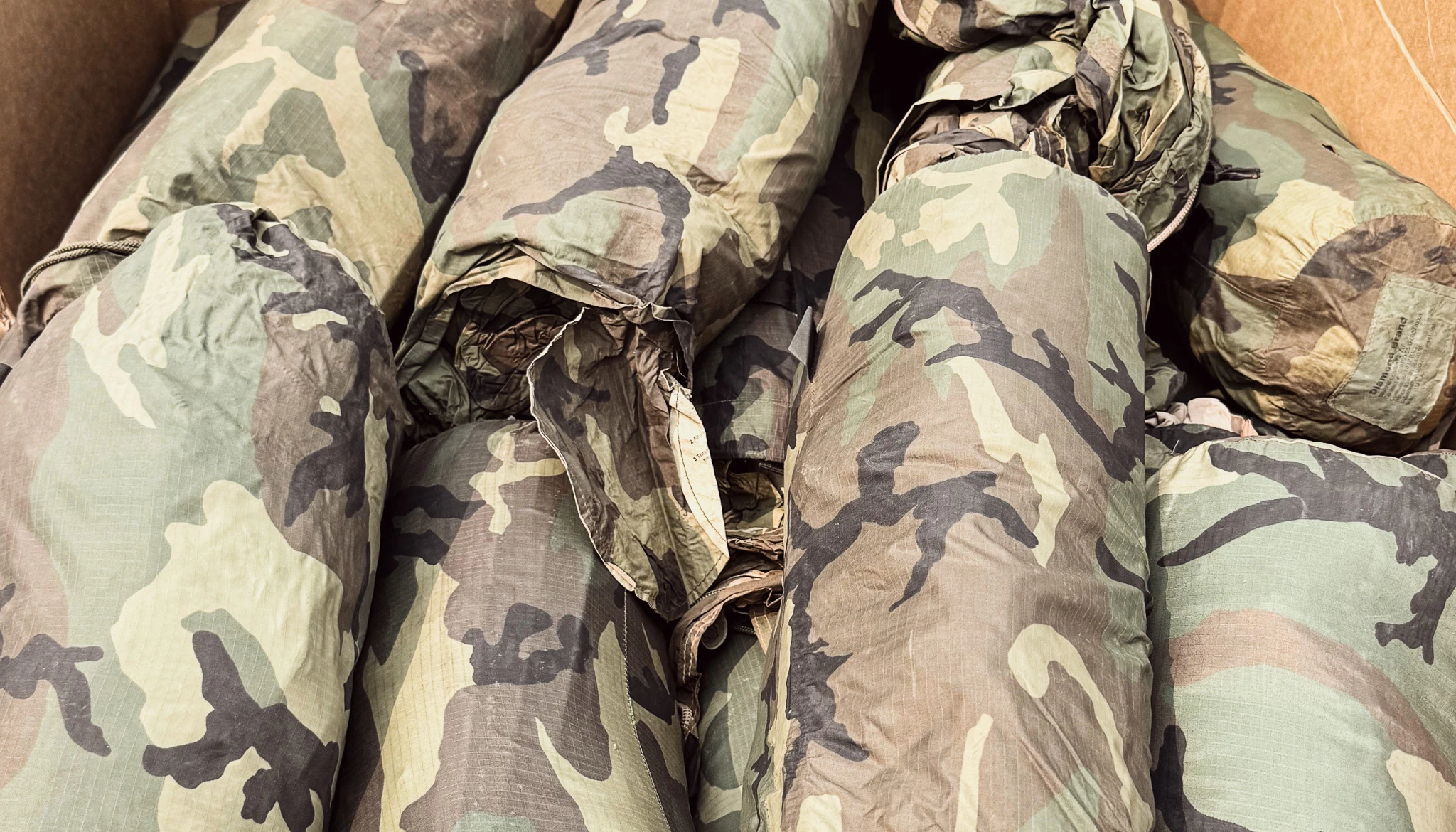 sleeping bag in tri wall