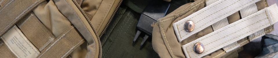 close up image of coyote brown color MOLLE pouches
