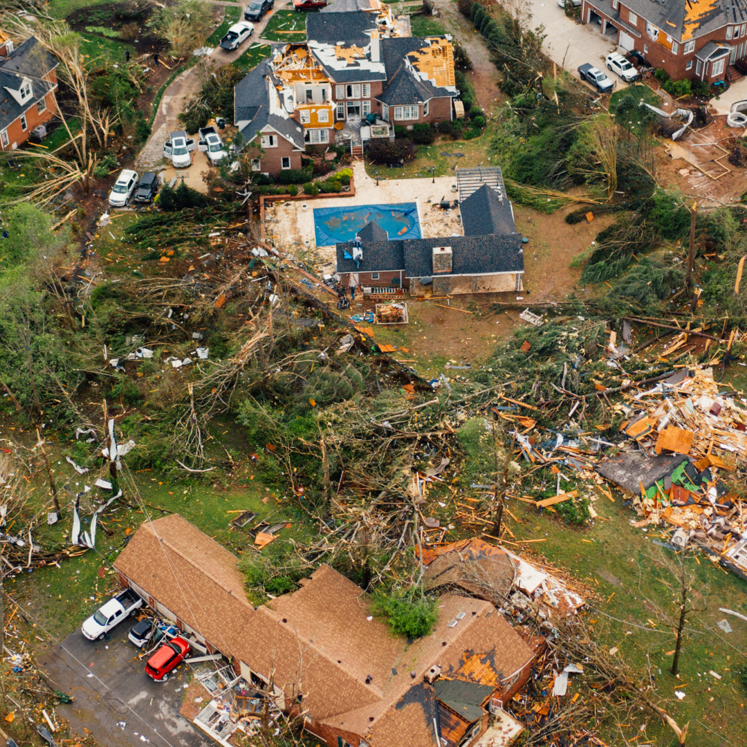 homes distoryed by a storm