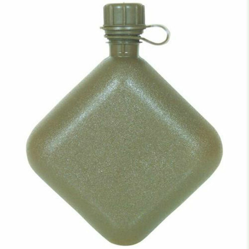 Military OD Green or Solid Black Plastic Water Canteen 1 Quart BPA