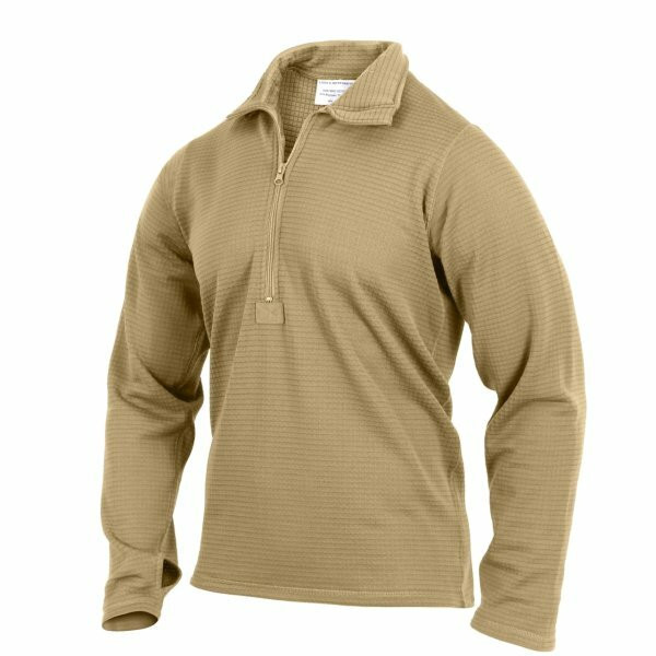 USGI MILITARY COYOTE GEN III GRID FLEECE WAFFLE TOP THERMAL SHIRT MID-WEIGHT