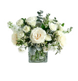 white roses small centerpiece