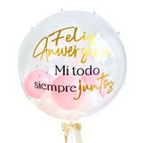 Personalized text anniversary bubble balloon.