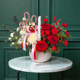 Candy Cane Christmas Basket