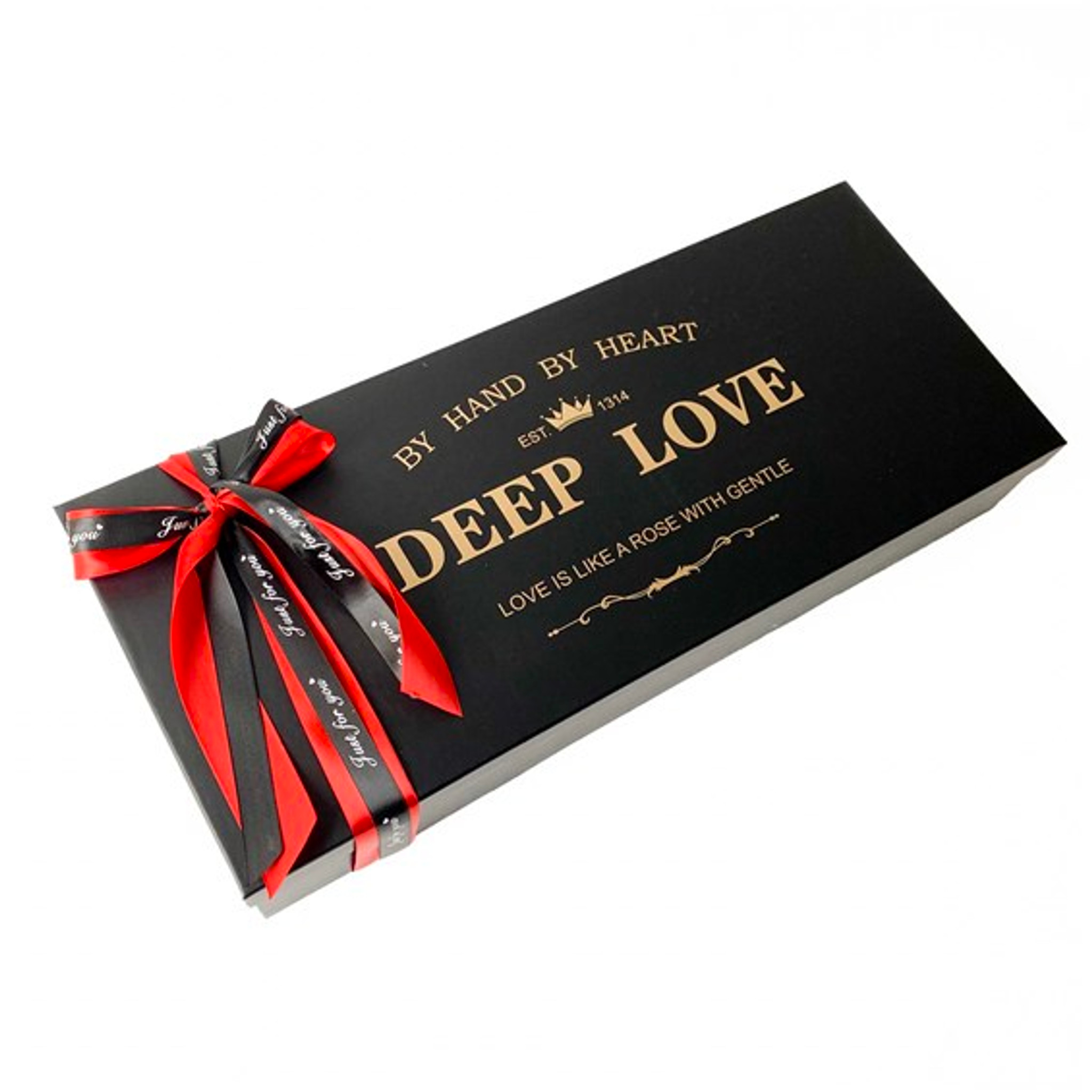 I love You Deep Love Flower Box - Black
