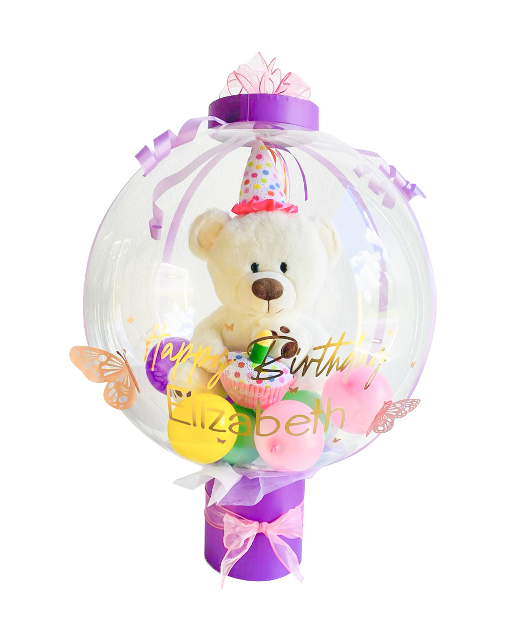 Balloon with teddy bear shop inside