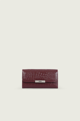 Bordo kožni novčanik sa printom 6518141-6