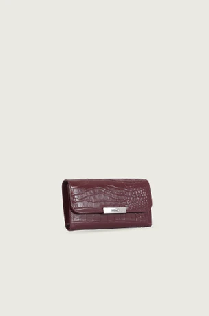 Bordo kožni novčanik sa printom 6518141-6
