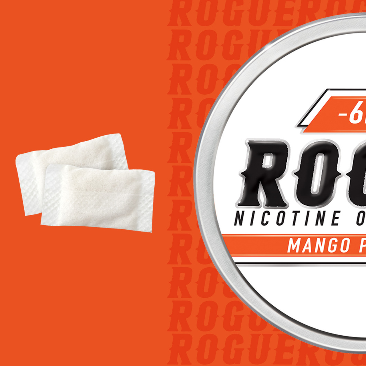Flavor Focus Mango Nicotine Pouches from Rogue Rogue Nicotine