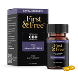 First & Free - CBD Capsules - Isolate Soft Gels - 50mg