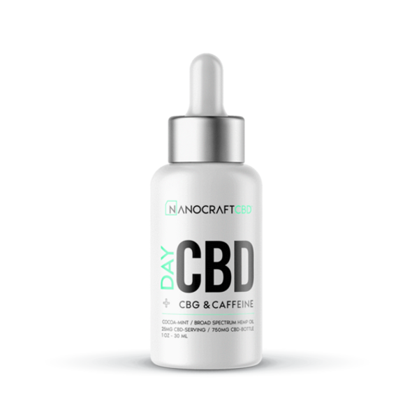 Nanocraft CBD™ - CBD Oil - Day Time Daily CBD Oil With Caffeine and B-12 - 25mg