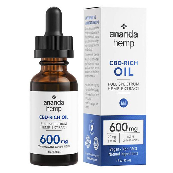 Ananda Hemp - CBD Tincture - Full Spectrum Hemp Extract - 300mg-2000mg