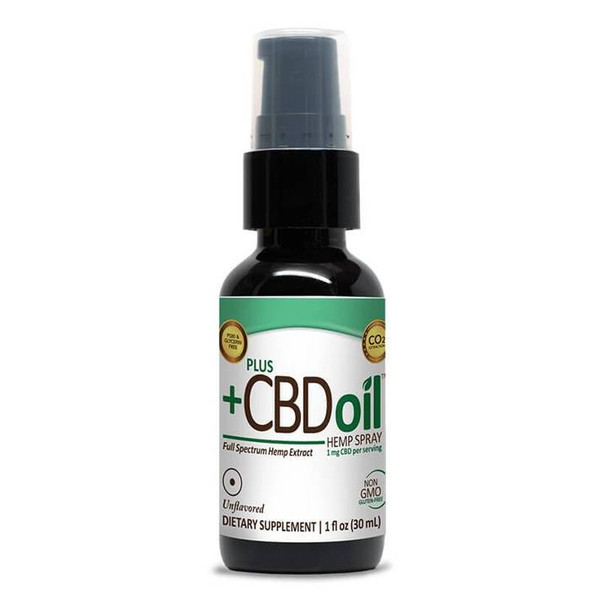 PlusCBD Oil - CBD Tincture Spray - EVOO Unflavored - 100mg-500mg