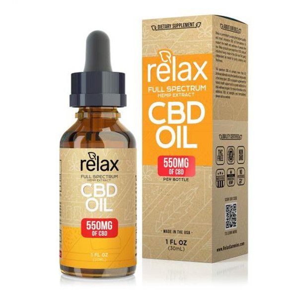 Relax CBD - CBD Tincture - Relax Full Spectrum CBD Oil - 550mg