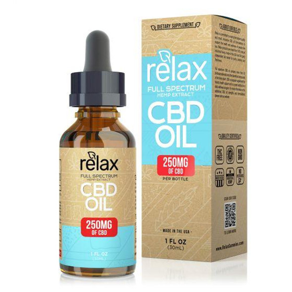 Relax CBD - CBD Tincture - Relax Full Spectrum CBD Oil - 250mg