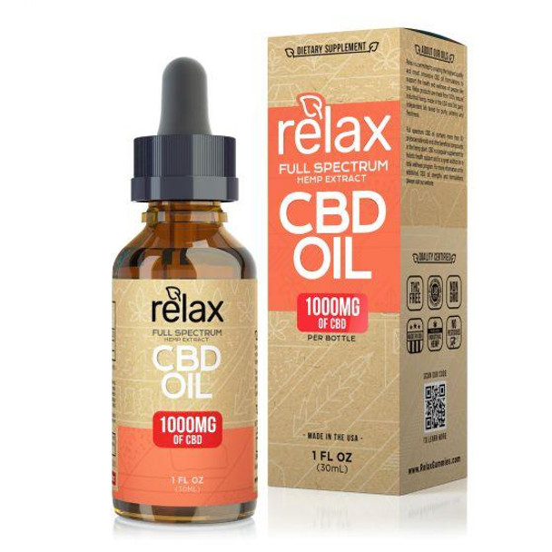 Relax CBD - CBD Tincture - Relax Full Spectrum CBD Oil - 1000mg