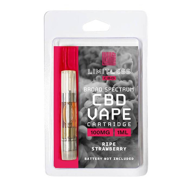 Limitless CBD - CBD Vape Cartridge - Ripe Strawberry - 100mg