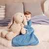 Lightweight and flexible, the Organic Stretch Cotton Sleep Bag – Storm Blue supports natural movement while keeping your baby snug.