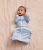 Soft Blue Love To Dream™ Swaddle UP LITE NB – promotes self-soothing, longer sleep, and infant comfort.