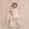 Infant sleep solution – Swaddle Up 1.5T Stretch Cotton Fleece Twigs Oatmeal NB, promotes self-soothing and longer baby sleep.