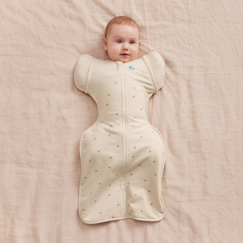 Infant sleep solution – Transition Bag Cotton Fleece Twigs Oatmeal, breathable fabric promotes self-soothing and longer baby sleep.