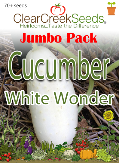 Cucumber, White Wonder, Heirloom garden seeds, Oklahoma seed company