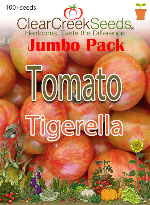 Tomato - Tigerella (100+ seeds) JUMBO PACK