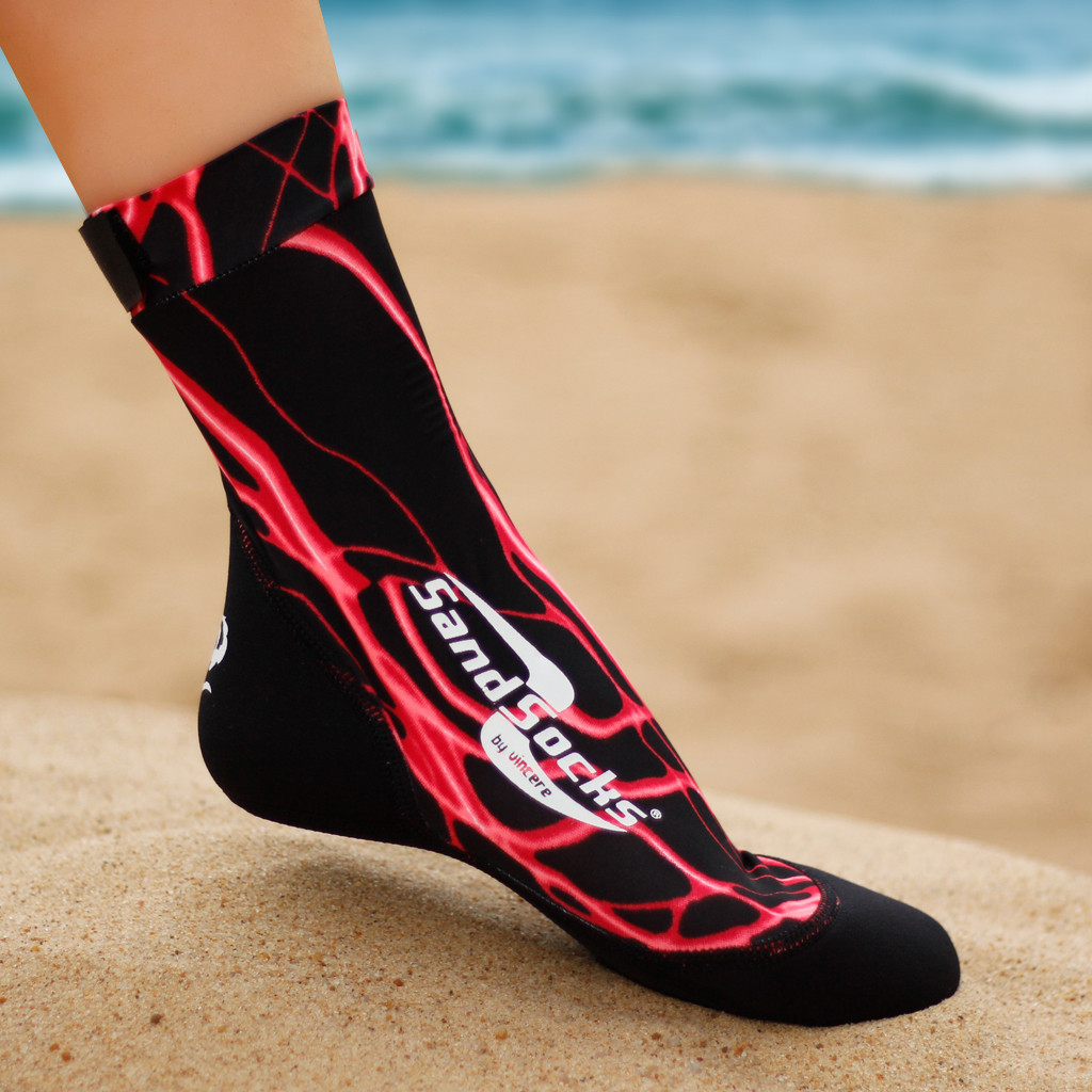 Red Lightning Sand Socks - Sand Socks