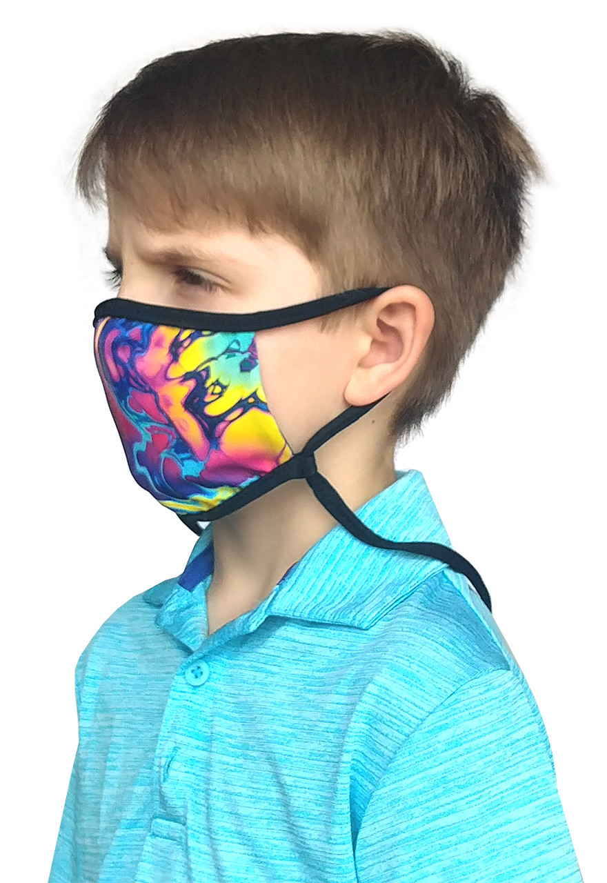 Kid's Adjustable Size Face Mask - Hydro Dip - Sand Socks
