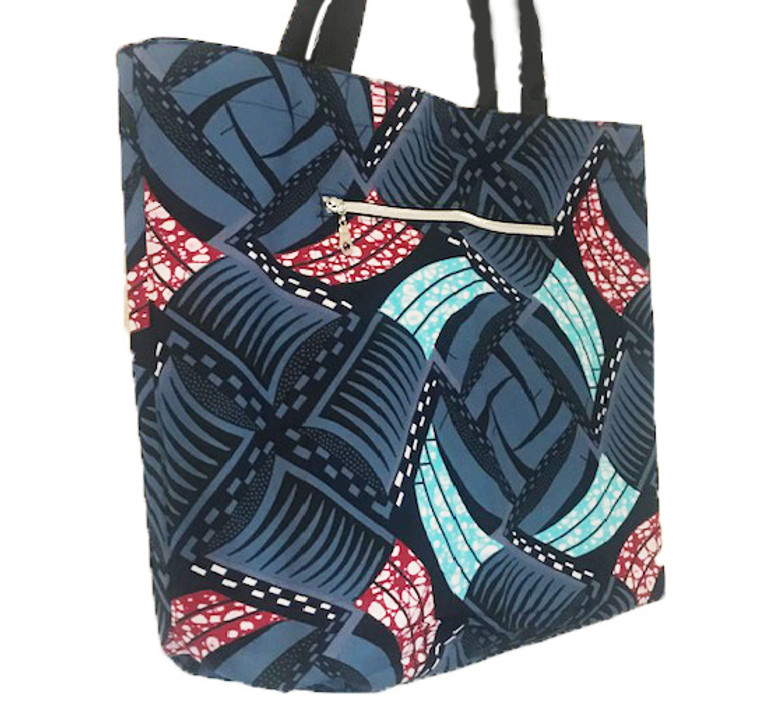 Reversible Tote:  Blueberry