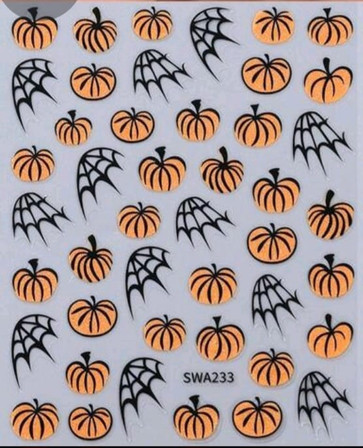 Pumpkin  Halloween Nail Decals 