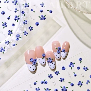 Blueberry nail Decals