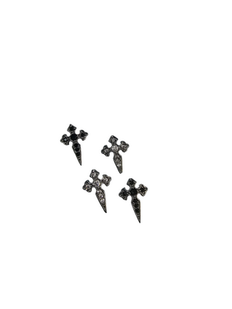 Gun Metal & Black Crosses