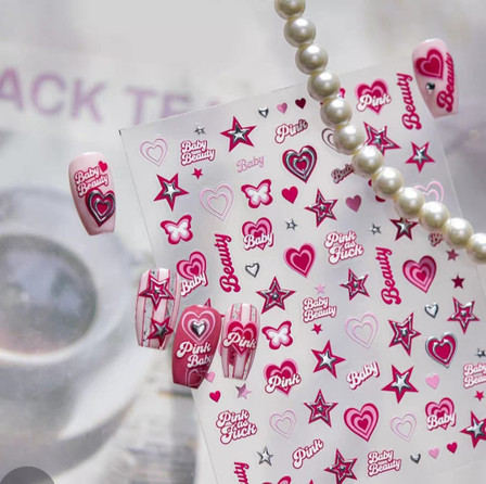 Pink & Silver Decals 