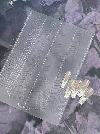  Nail Stencils - V Cut