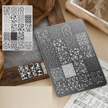 Floral Stamping Plate XL
