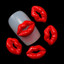 3d Red Lips 