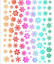 Coloured Snow Flakes 
