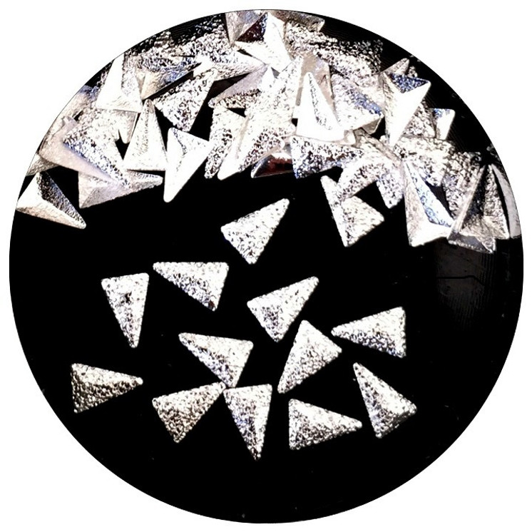 Textured Triangle Studs (Silver) Textured Triangle Studs (Silver)