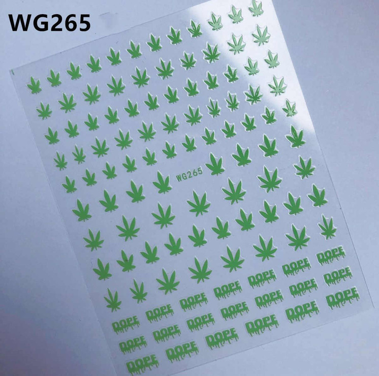 Neon Green Hemp Decals - WG265