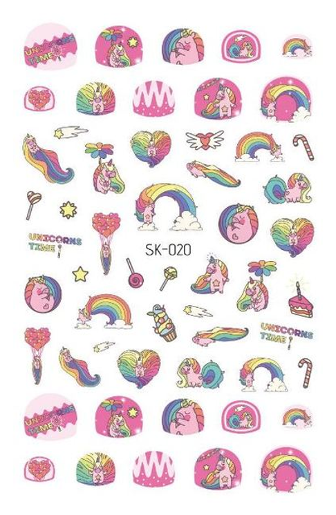 Unicorn Nail Decals - Sk-020