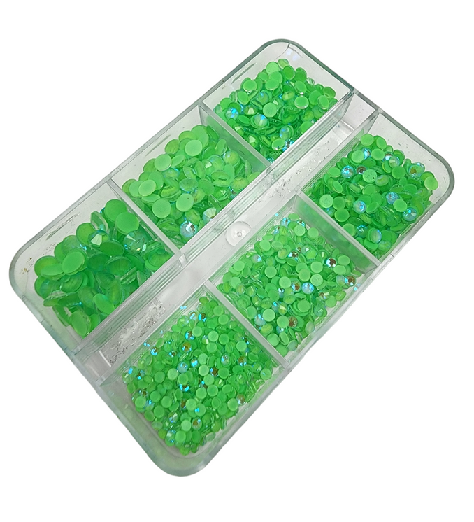 Rhinestone Mix Set - Neon Green