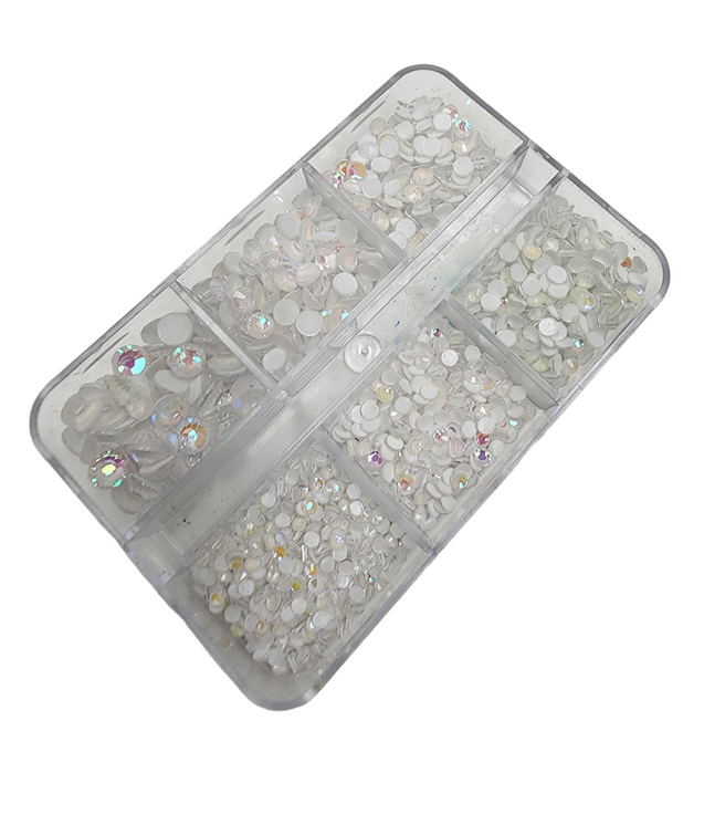 Rhinestone Mix Set - White AB