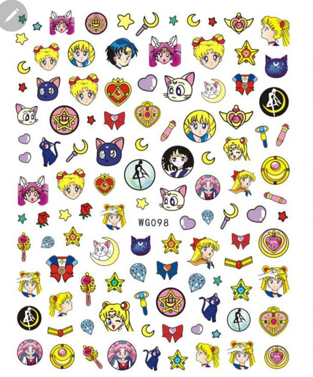 Sailor Moon Nail Decals WG098